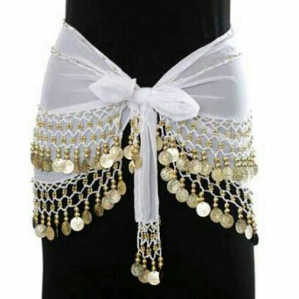 Chiffon coin wrap bikini bottom cover up